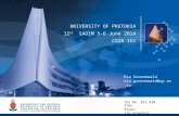 UNIVERSITY OF PRETORIA 12 th   SAOIM  3-6  June  2014 CSIR ICC