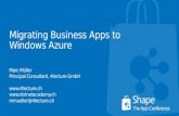 Migrating  Business Apps to Windows  Azure
