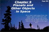 Chapter 9 Planets and Other Objects in Space