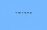Poem or Song?