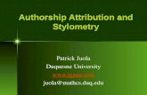 Authorship Attribution and Stylometry