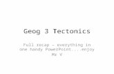 Geog 3 Tectonics
