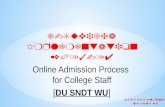 e-Suvidha Implementation  2013-14 Online Admission Process  for College Staff [ DU SNDT WU ]