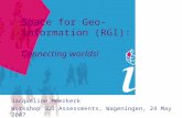 Space for Geo-information (RGI): Connecting worlds!