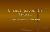 Unrest grows in Texas…