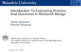Introduction To Evaluating Process And Outcomes In Research Design