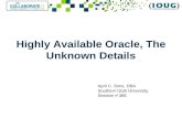 Highly Available Oracle, The Unknown Details