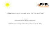 Update on equilibrium and TSC simulation
