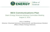 BES Communications Plan Basic Energy Sciences Advisory Committee Meeting August 3, 2011
