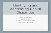 Identifying and Addressing Health Disparities
