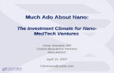 Much Ado About Nano: The Inve $ tment Climate for Nano-MedTech Ventures