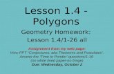 Lesson 1.4 - Polygons