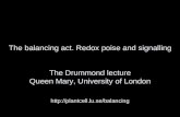 The balancing act. Redox poise and signalling The Drummond lecture