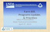 Farm Bill,  Programs Update,  & Priorities