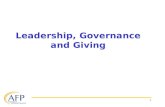 Leadership, Governance  and Giving