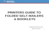PRINTERS GUIDE TO  FOLDED SELF-MAILERS  & BOOKLETS