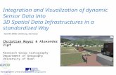 Integration and Visualization of dynamic Sensor Data into  3D Spatial Data Infrastructures in a standardized Way