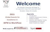 2011  Global Awards for Excellence in  BPM & Workflow