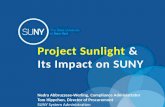 Project Sunlight  &  Its Impact on SUNY   Nedra Abbruzzese-Werling, Compliance Administrator Tom Hippchen, Director of Procurement SUNY System Administration