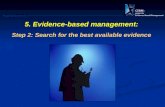 5 .  Evidence-based management: Step 2: Search for  the best available evidence