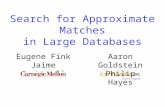 Search for Approximate Matches in Large Databases