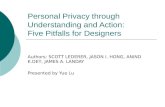 Personal Privacy through Understanding and Action:  Five Pitfalls for Designers