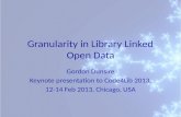 Granularity in Library Linked Open Data