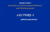MGRECON401 Economics of International Business  and Multinationals LECTURE 2
