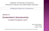 Models of  Embedded Librarianship: a research progress report