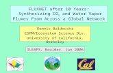 FLUXNET after 10 Years:  Synthesizing CO 2  and Water Vapor Fluxes From Across a Global Network