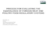 PROCESS FOR EVALUATING THE EQUIVALENCE OF FOREIGN MEAT AND POULTRY FOOD REGULATORY SYSTEMS
