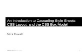An Introduction to Cascading Style Sheets CSS Layout, and the CSS Box Model