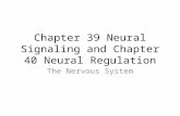Chapter 39 Neural Signaling and Chapter 40 Neural Regulation