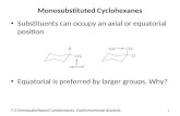 Monosubstituted Cyclohexanes