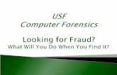 USF Computer Forensics Looking for Fraud?  What Will You Do When You Find It?