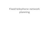 Fixed telephone network planning