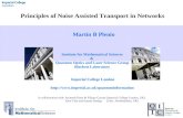 Principles of Noise Assisted Transport in Networks