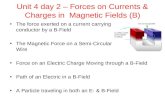 Unit 4 day 2 – Forces on Currents & Charges in  Magnetic Fields (B)