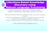 Literature-Based Knowledge Discovery using  Natural Language Processing