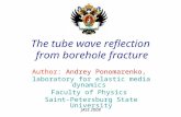 The tube wave reflection  from borehole fracture