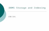 DBMS Storage and Indexing