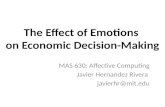 The Effect of  Emotions  on Economic Decision-Making