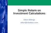 Simple Return on Investment Calculations
