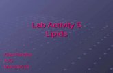 Lab Activity 5 Lipids