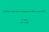 Surface Plasmons Enhanced SHG and SFG