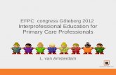 EFPC  congress G ő teborg 2012 Interprofessional Education for Primary Care Professionals