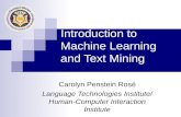 Introduction to Machine Learning and Text Mining