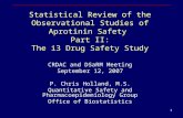 Statistical Review of the Observational Studies of Aprotinin Safety  Part II: The i3 Drug Safety Study