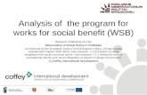 Ana lysis  of  the program for  works  for  social  benefit  ( WSB )