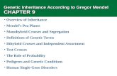 Genetic Inheritance According to Gregor Mendel CHAPTER 9